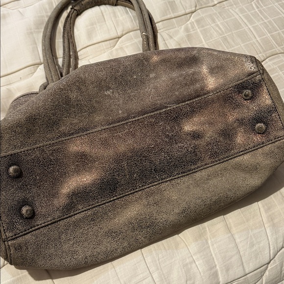 Copper metallic suede bag - Picture 10 of 14